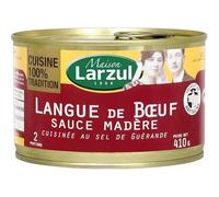 Savourez la langue de bœuf sauce Madère LARZUL, un plat cuisiné riche en saveurs, 410g- Lot De 3