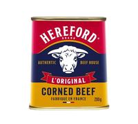Savourez la recette authentique du corned beef traditionnel - HEREFORD L'Original, pur boeuf fabriqué en France, 200g - Lot de 3