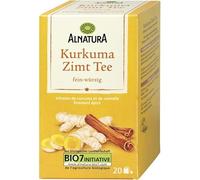 Savourez la tisane bio ALANATURA à base de curcuma et cannelle, idéale pour bien-être naturel- Lot De 4