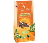 Savourez l'alliance parfaite de l'orange confite et du chocolat noir 72% avec les orangettes bio équitables CHEVALIERS D'ARGOUGES, format box 160g - Lot de 3