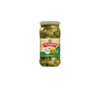 Savourez l'apéritif sans pépins avec les Olives Vertes Dénoyautées TRAMIER, variété Manzanilla sans résidus de pesticides, bocal de 260g - Lot de 3