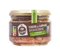 Savourez l'authenticité des repas familiaux avec CARREFOUR ORIGINAL Terrine de Campagne à l'Ancienne, pot de 180g - Lot de 4