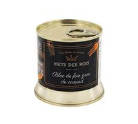 Savourez l'authenticité du bloc de foie gras de canard 200g METS DES ROIS, idéal pour vos repas raffinés- Lot De 3