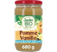 Savourez le dessert bio pomme vanille JARDIN BIO ETIC, gourmand et naturel, 680 g- Lot De 2