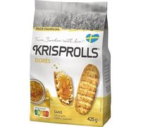 Savourez le plaisir croustillant des biscottes dorées KRISPROLLS 425G, idéales au petit déjeuner- Lot De 3