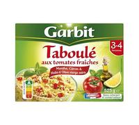 Savourez le taboulé frais GARBIT aux dés de tomates, citron et menthe, prêt en 3-4 pers. 525G- Lot De 4
