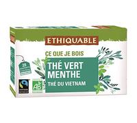 Savourez le thé vert bio à la menthe ETHIQ. 36g, une infusion fraîche et naturelle au quotidien- Lot De 4