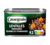 Savourez les lentilles cuisinées CASSEGRAIN 265g, un classique gourmand et pratique au quotidien- Lot De 4