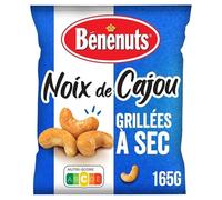 Savourez les noix de cajou grillées à sec BENENUTS 165g, parfaites pour un apéritif sain et gourmand- Lot De 3