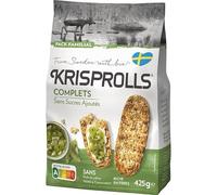 Savourez les pains complets sans sucres ajoutés KRISPROLLS, légers et riches en fibres - 425 g- Lot De 3