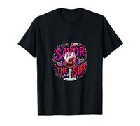 Savourez The Sip Wine Lover Color Splash Lifestyle Design T-Shirt