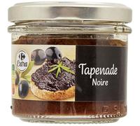 Savourez un apéritif authentique et rapide avec la Tapenade Noire CARREFOUR EXTRA, pot de 100g - Lot de 3