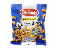 Savourez un apéritif croustillant et sans compromis avec BENENUTS Noix de Cajou Grillées à Sec, format pratique de 165g - Lot de 3
