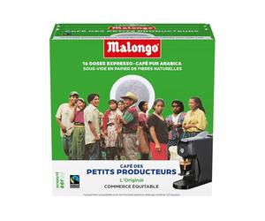 Savourez un café expresso équilibré et parfumé avec Malongo Café Pur Arabica, 16 dosettes sous vide compatibles 123 Spresso - Lot de 3