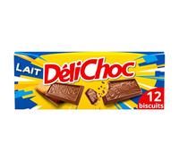 Savourez un instant de gourmandise avec les biscuits DELICHOC au chocolat au lait, 150g - Lot de 4
