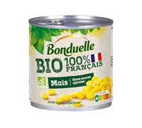 Savourez un maïs croquant et naturellement sucré pour vos repas quotidiens avec BONDUELLE Maïs sans sucres ajoutés Bio, origine France, 285g - Lot de 4