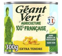 Savourez un maïs extra tendre sans résidu de pesticides avec GEANT VERT Maïs Doux, agriculture française, sans OGM, 285g - Lot de 4