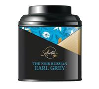 Savourez un moment de pause gourmande avec le Thé Noir Earl Grey CARREFOUR SELECTION, saveur Russian Earl Grey, écorces d'agrumes et bleuet, format 100g en boîte métallique - Lot de 3