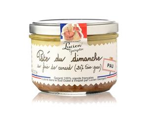 Savourez un pâté authentique du Sud-Ouest avec LUCIEN GEORGELIN - Pâté au foie gras de canard 20% - Bocal de verre 200g - Lot de 3