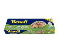 Savourez un pâté de campagne authentique sans nitrite avec le lot de 3 boîtes HENAFF au sel de Guérande - Lot de 3