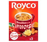 Savourez un réconfort instantané avec ROYCO Soupe déshydratée Nouilles Carotte Champignons Bouillon à la Chinoise, Lot de 3x20cL - Lot de 4
