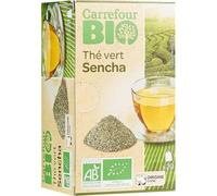 Savourez un thé vert Sencha bio au quotidien avec CARREFOUR BIO, box de 20 sachets pour des instants de détente pratique - Lot de 4