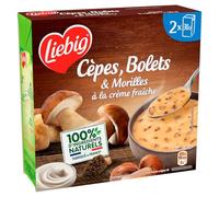 Savourez un velouté réconfortant aux champignons avec LIEBIG Velouté Cèpes Bolets Morilles, 2x30cL - Lot de 3