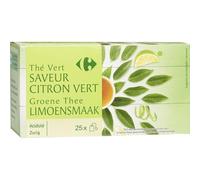 Savourez une pause acidulée et rafraîchissante avec CARREFOUR SENSATION Thé Vert Citron, format X25 sachets en box - Lot de 4
