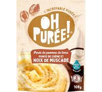 Savourez une purée onctueuse prête en une minute avec OH PUREE! Purée Pointe de Crème et Noix de Muscade, 109g - Lot de 4