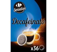 Savourez votre café sans caféine avec CARREFOUR SENSATION Café Dosettes Décaféiné Compatible Senseo, Format X36, 0.25 kg - Lot de 3