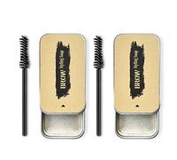Savre des sourcils Style de sourcils sauvages Façonnerie de cire imperméable Natural Natural Cream Crème Wax Brow Réglage Gel avec pinceau 2pcs, Crème élégante des sourcils