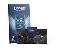 savvies 2 Pièces Protection Écran Verre pour AlphaTheta XDJ-AZ (Jog) 9H Film Protecteur, sans Bulles, Anti-Fingerprint, Anti-Rayures, Verre Trempé