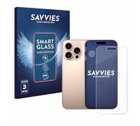 savvies 3 Pièces Protection Écran Verre pour Apple iPhone 16 Pro (Avant+Caméra) 9H Film Protecteur, Film en Verre, Transparent, sans Bulles, Anti-Fingerprint, Anti-Rayures, Verre Trempé