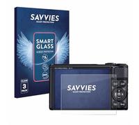 savvies 3 Pièces Protection Écran Verre pour Canon PowerShot SX740 HS/Lite 9H Film Protecteur, Film en Verre, Transparent, sans Bulles, Anti-Fingerprint, Anti-Rayures, Verre Trempé