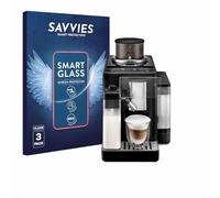 savvies 3 Pièces Protection Écran Verre pour DeLonghi Rivelia 9H Film Protecteur, Film en Verre, Transparent, sans Bulles, Anti-Fingerprint, Anti-Rayures, Verre Trempé