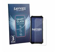 savvies 3 Pièces Protection Écran Verre pour Doogee S300 Plus 9H Film Protecteur, sans Bulles, Anti-Fingerprint, Anti-Rayures, Verre Trempé