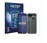 savvies 3 Pièces Protection Écran Verre pour Google Pixel 10a (Avant+Arrière) 9H Film Protecteur, Film en Verre, Anti-Rayures, Verre Trempé