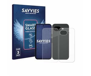 savvies 3 Pièces Protection Écran Verre pour Google Pixel 10a (Avant+Arrière) 9H Film Protecteur, Film en Verre, Anti-Rayures, Verre Trempé