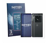 savvies 3 Pièces Protection Écran Verre pour Motorola Razr Fold (Avant+Arrière) 9H Film Protecteur, sans Bulles, Anti-Rayures, Verre Trempé
