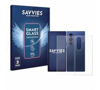 savvies 3 Pièces Protection Écran Verre pour Samsung Galaxy Z Fold 7 (Avant+Arrière) 9H Film Protecteur, Film en Verre, Transparent, sans Bulles, Anti-Fingerprint, Anti-Rayures, Verre Trempé