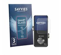 savvies 3 Pièces Protection Écran Verre pour TC Electronic POLYTUNE 3 Noir 9H Film Protecteur, sans Bulles, Anti-Rayures, Verre Trempé
