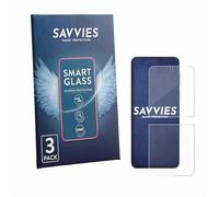 savvies 3 Pièces Protection Écran Verre pour Samsung Galaxy Z Flip 4 9H Film Protecteur, sans Bulles, Anti-Fingerprint, Anti-Rayures, Verre Trempé