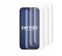 savvies 4 Pièces Full-Screen Ecran Protection pour Apple iPhone 17 Full Cover Film Protection 3D Curved [Couverture Complète, Transparente]