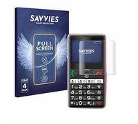 savvies (4 Pièces Full-Screen Ecran Protection pour Emporia Pure LTE Full Cover Film Protection 3D Curved [Couverture Complète, Transparente]