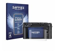 savvies 4 Pièces Full-Screen Ecran Protection pour Leica D-Lux 8 Full Cover Film Protection 3D Curved [Couverture Complète, Transparente]