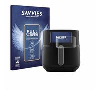savvies 4 Pièces Full-Screen Ecran Protection pour Philips Airfryer 5000 Series XXL 7,2L Full Cover Film Protection 3D Curved [Couverture Complète]