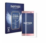 savvies 4 Pièces Full-Screen Ecran Protection pour Sony Xperia XA2 / XA2 Dual Full Cover Film Protection 3D Curved [Couverture Complète]