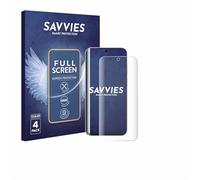 savvies 4 Pièces Full-Screen Ecran Protection pour Vivo X300 Pro Full Cover Film Protection 3D Curved [Couverture Complète, Transparente]