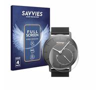 savvies 4 Pièces Full-Screen Ecran Protection pour Withings Activité Pop Full Cover Film Protection 3D Curved [Couverture Complète, Transparente]
