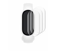 savvies 4 Pièces Full-Screen Ecran Protection pour Xiaomi Smart Band 10 Ceramic Edition Full Cover Film Protection 3D Curved [, Transparente]